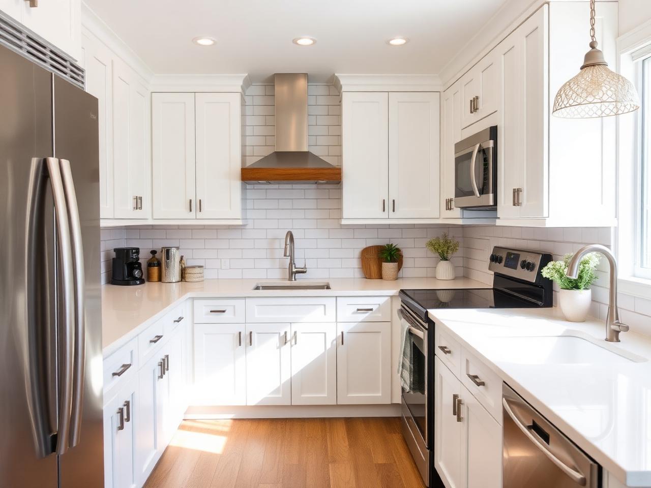 Modern White Kitchen Remodel